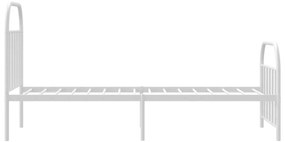 Estrutura de cama com cabeceira e pés 80x200 cm metal branco