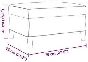 3 pcs conjunto de sofás com apoio de pés tecido cinzento-escuro