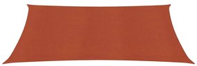 Para-sol vela retangular 160 g/m² 3,5x4,5 m PEAD terracotta