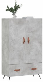 Aparador alto 69,5x31x115 cm derivados de madeira cinza-cimento