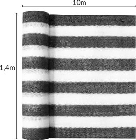 Tela de proteção para varandas 1,4x10m cinzenta/branca