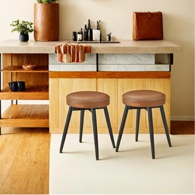 Conjunto de 2 bancos de sala de jantar EKHO - castanho caramelo