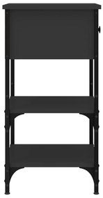 Mesa cabeceira 34x36x70 cm derivados de madeira preto