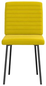 Cadeiras de jantar 2 pcs veludo amarelo