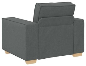 Sofá-cadeira Cinza Escuro 60 cm Tecido
