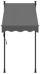 Toldo retrátil 100x150 cm tecido e aço antracite