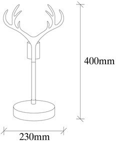 Candeeiro de Mesa GMN-000011 – Preto – 15 x 5 cm