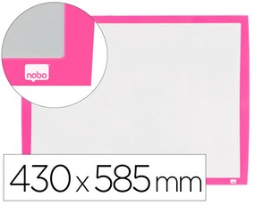 Quadro Branco Nobo Magnético Moldura Fucsia 430x585 mm