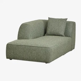 Chaise Longue Esquerda Para Sofá Modular Estofado Cardea Bouclé Verde Sálvia - Sklum