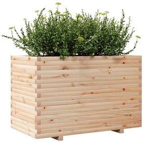 Vaso/floreira de jardim 110x60x72 cm madeira de pinho maciça