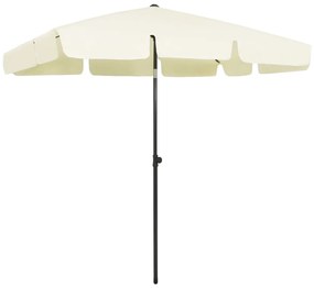 Guarda-sol de praia 200x125 cm amarelo areia