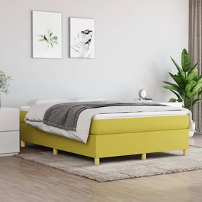 Estrutura de cama sem colchão 140x190 cm tecido verde