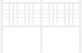 Cabeceira de cama 137 cm metal branco