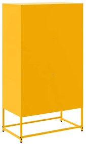 Aparador alto 68,5x38,5x123,5 cm aço amarelo mostarda