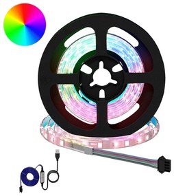 vidaXL Fita LED 4 pcs Preto e Transparente 75 x 0,8 x 0,3 cm