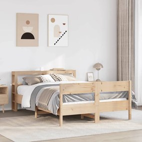 vidaXL Cama sem colchão 120x200 cm madeira de pinho maciça