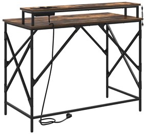 Mesa Carvalho fumado 100 x 50 x 86.5 cm Madeira processada