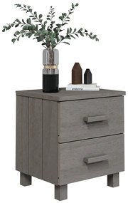 Mesa de cabeceira HAMAR 40x35x44,5 cm pinho maciço cinza-claro