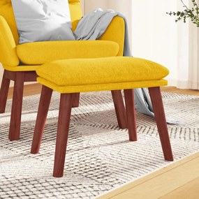 vidaXL Apoio de pés 45x29,5x35 cm tecido amarelo mostarda