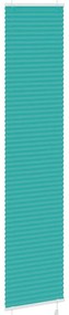 Gasolina verde Plissada Cega 45x200 cm Largura Tecido 44,4 cm