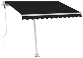 Toldo automático com LED e sensor de vento 300x250 cm antracite