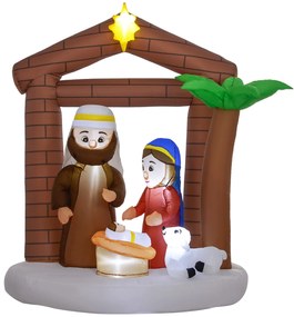 Presépio Insuflável de Natal Decoração Insuflável Natalícia com Luzes