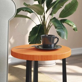 Tampo de mesa redondo Ø30x2,5 cm pinho maciço castanho-mel