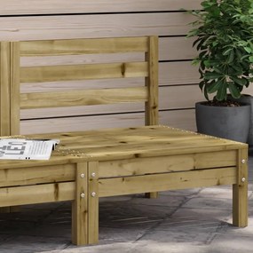 vidaXL Sofá s/ apoio de braços para jardim madeira de pinho impregnada