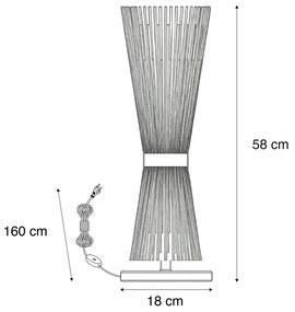 Candeeiro de mesa rústico em latão - Broom Rústico