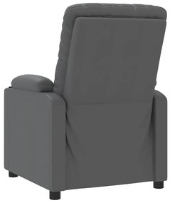 Poltrona de massagens elevatória couro artificial cinzento