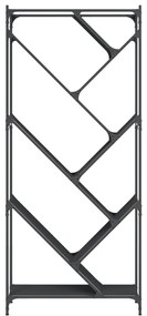 Estante 79x30x180 cm derivados de madeira e metal preto