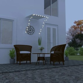 vidaXL Toldo retrátil com LED 100x150 cm creme