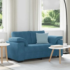 vidaXL Sofá-luvas 120 cm veludo azul