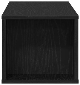 Gabinete de TV Montado na Parede vidaXL Preto Carvalho 100x30x26,5 cm