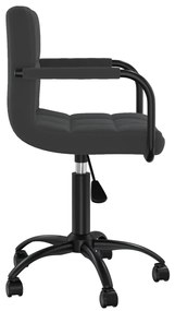 Cadeira de escritório giratória veludo preto