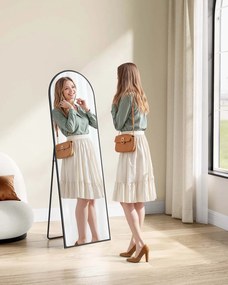 Espelho de corpo inteiro em forma de arco 150 x 40 cm Preto