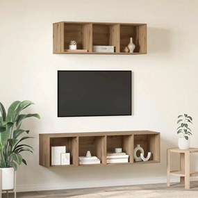 Conjunto de Estantes para TV 2 pcs carvalho artisiano