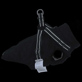 casaco para cães com arnês impermeável reflexivo preto L28