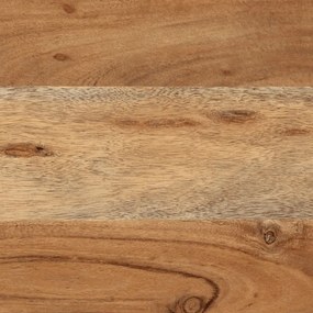 Caixa de arrumação 60x30x30 cm madeira de acácia maciça e ferro