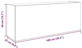 Armário parede p/ casa banho derivados de madeira cinza sonoma