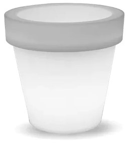 VASO REDONDO MAGNOLIA 60 CM LUZ LED BRANCO FRIO COM CABO HOTEL, CASA, JARDIM, RESTAURANTE, BAR