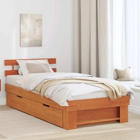 vidaXL Estrutura da Cama Castanho-mel 80 x 200 cm Madeira de Pinheiro