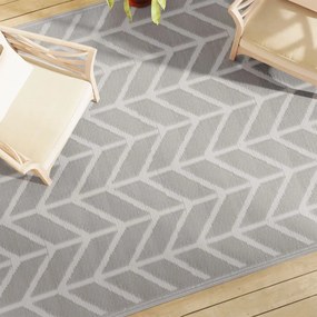 vidaXL Tapete de exterior 190x290 cm ARAKIL PP cinzento