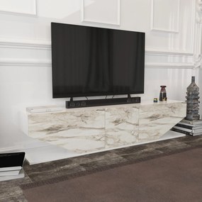 Móvel TV Stand Inci – Branco Mármore – 180 cm