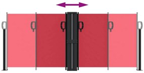 Toldo lateral retrátil 100x1000 cm vermelho