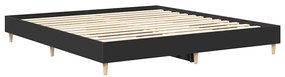 Estrutura de cama sem colchão 160x200 cm preto