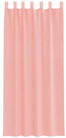 Cortinas de voile com laços 2 pcs rosa 140x225 cm