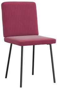 Cadeiras de jantar 2 pcs veludo vermelho tinto