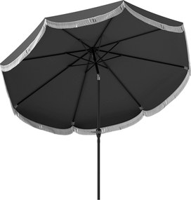 Outsunny Guarda-sol Ø269 cm, Proteção UV Guarda-sol octogonal para varanda, proteção solar para jardim, Cinza escuro | Aosom Portugal
