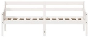 Cama dia sem colchão branco 100x200 cm pinho de madeira maciça